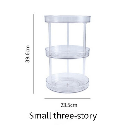 360-stupňový otočný organizér na skrinky, úložný priestor na korenie, kozmetický stojan na nápoje, PET priehľadný otočný tanier do kuchyne, kúpeľne