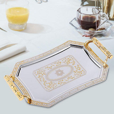 Tavă cu model multifuncțional Depozitare alimente Tavi pentru desert Farfurie cu fructe Tavă pentru ceai pentru nunți Sărbători Cina de vacanță Bucătărie acasă Zi de naștere