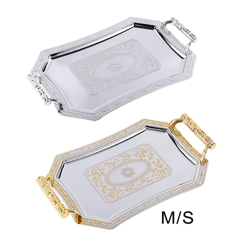 Tavă cu model multifuncțional Depozitare alimente Tavi pentru desert Farfurie cu fructe Tavă pentru ceai pentru nunți Sărbători Cina de vacanță Bucătărie acasă Zi de naștere