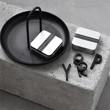 Δίσκος αποθήκευσης επιφάνειας εργασίας Nordic Style Πλαστικοί στρογγυλοί δίσκοι κοσμημάτων Διάφορα καλλυντικά Επιτραπέζιο πιάτο με λαβή Διακόσμηση σπιτιού