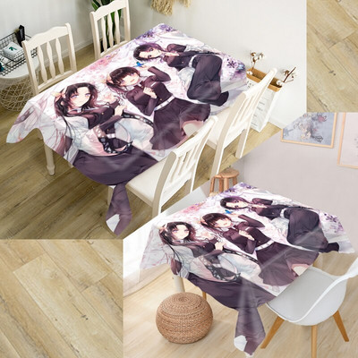 Individualizuotas demonų žudikas Kimetsu No Yaiba staltiesė Oksfordo audinys Stačiakampis vandeniui atsparus alyvai atsparus stalo užvalkalas Šeimos vakarėlis