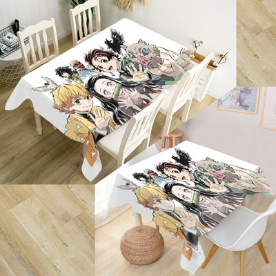 Individualizuotas demonų žudikas Kimetsu No Yaiba staltiesė Oksfordo audinys Stačiakampis vandeniui atsparus alyvai atsparus stalo užvalkalas Šeimos vakarėlis