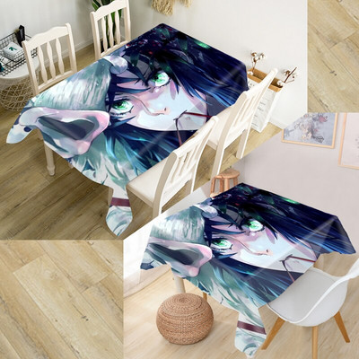 Individualizuotas demonų žudikas Kimetsu No Yaiba staltiesė Oksfordo audinys Stačiakampis vandeniui atsparus alyvai atsparus stalo užvalkalas Šeimos vakarėlis