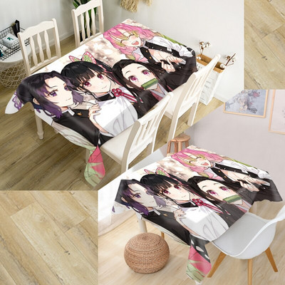 Individualizuotas demonų žudikas Kimetsu No Yaiba staltiesė Oksfordo audinys Stačiakampis vandeniui atsparus alyvai atsparus stalo užvalkalas Šeimos vakarėlis