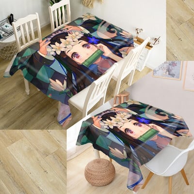 Individualizuotas demonų žudikas Kimetsu No Yaiba staltiesė Oksfordo audinys Stačiakampis vandeniui atsparus alyvai atsparus stalo užvalkalas Šeimos vakarėlis