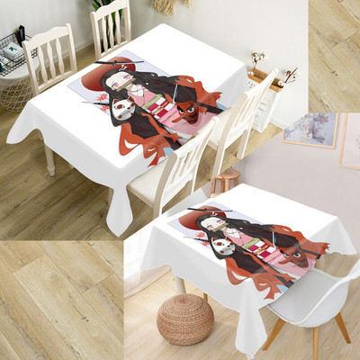 Individualizuotas demonų žudikas Kimetsu No Yaiba staltiesė Oksfordo audinys Stačiakampis vandeniui atsparus alyvai atsparus stalo užvalkalas Šeimos vakarėlis