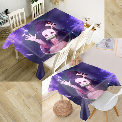 Individualizuotas demonų žudikas Kimetsu No Yaiba staltiesė Oksfordo audinys Stačiakampis vandeniui atsparus alyvai atsparus stalo užvalkalas Šeimos vakarėlis