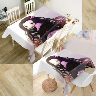 Individualizuotas demonų žudikas Kimetsu No Yaiba staltiesė Oksfordo audinys Stačiakampis vandeniui atsparus alyvai atsparus stalo užvalkalas Šeimos vakarėlis