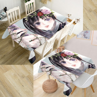 Individualizuotas demonų žudikas Kimetsu No Yaiba staltiesė Oksfordo audinys Stačiakampis vandeniui atsparus alyvai atsparus stalo užvalkalas Šeimos vakarėlis