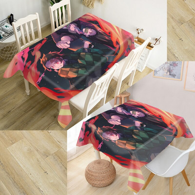 Individualizuotas demonų žudikas Kimetsu No Yaiba staltiesė Oksfordo audinys Stačiakampis vandeniui atsparus alyvai atsparus stalo užvalkalas Šeimos vakarėlis