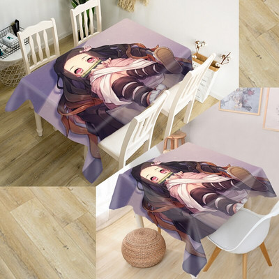 Individualizuotas demonų žudikas Kimetsu No Yaiba staltiesė Oksfordo audinys Stačiakampis vandeniui atsparus alyvai atsparus stalo užvalkalas Šeimos vakarėlis