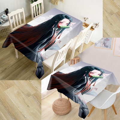 Individualizuotas demonų žudikas Kimetsu No Yaiba staltiesė Oksfordo audinys Stačiakampis vandeniui atsparus alyvai atsparus stalo užvalkalas Šeimos vakarėlis
