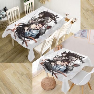 Individualizuotas demonų žudikas Kimetsu No Yaiba staltiesė Oksfordo audinys Stačiakampis vandeniui atsparus alyvai atsparus stalo užvalkalas Šeimos vakarėlis