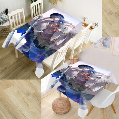 Individualizuotas demonų žudikas Kimetsu No Yaiba staltiesė Oksfordo audinys Stačiakampis vandeniui atsparus alyvai atsparus stalo užvalkalas Šeimos vakarėlis