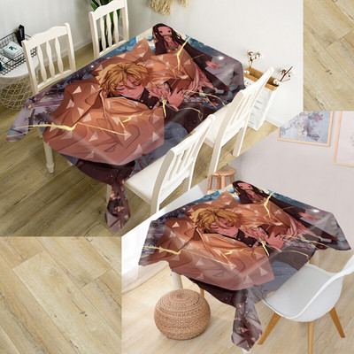 Individualizuotas demonų žudikas Kimetsu No Yaiba staltiesė Oksfordo audinys Stačiakampis vandeniui atsparus alyvai atsparus stalo užvalkalas Šeimos vakarėlis