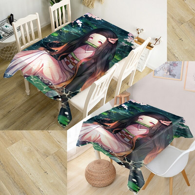 Individualizuotas demonų žudikas Kimetsu No Yaiba staltiesė Oksfordo audinys Stačiakampis vandeniui atsparus alyvai atsparus stalo užvalkalas Šeimos vakarėlis