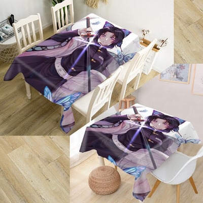Individualizuotas demonų žudikas Kimetsu No Yaiba staltiesė Oksfordo audinys Stačiakampis vandeniui atsparus alyvai atsparus stalo užvalkalas Šeimos vakarėlis