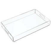 Skaidrus akrilo padėklas Akrilo užkandžių lėkštė Daugiafunkcinė laikymo lėkštė vonios kambario rankšluosčių dėklas