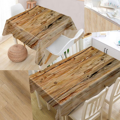 Lijepi drveni stolnjak Oxford tkanina Otporan na prašinu Večernji stolnjak Dekoracija stola Pokrivač za stol za dekoraciju svatova