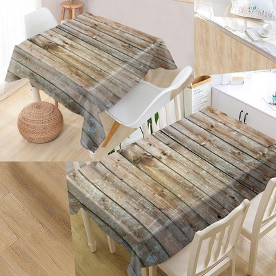 Lijepi drveni stolnjak Oxford tkanina Otporan na prašinu Večernji stolnjak Dekoracija stola Pokrivač za stol za dekoraciju svatova