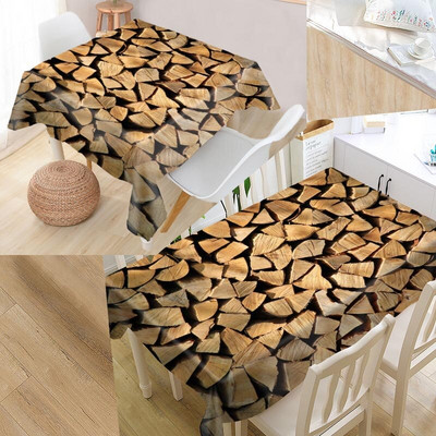 Lijepi drveni stolnjak Oxford tkanina Otporan na prašinu Večernji stolnjak Dekoracija stola Pokrivač za stol za dekoraciju svatova