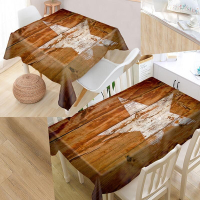 Lijepi drveni stolnjak Oxford tkanina Otporan na prašinu Večernji stolnjak Dekoracija stola Pokrivač za stol za dekoraciju svatova