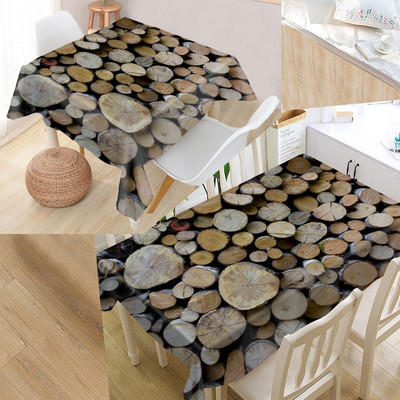 Lijepi drveni stolnjak Oxford tkanina Otporan na prašinu Večernji stolnjak Dekoracija stola Pokrivač za stol za dekoraciju svatova