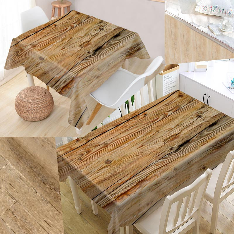 Lijepi drveni stolnjak Oxford tkanina Otporan na prašinu Večernji stolnjak Dekoracija stola Pokrivač za stol za dekoraciju svatova