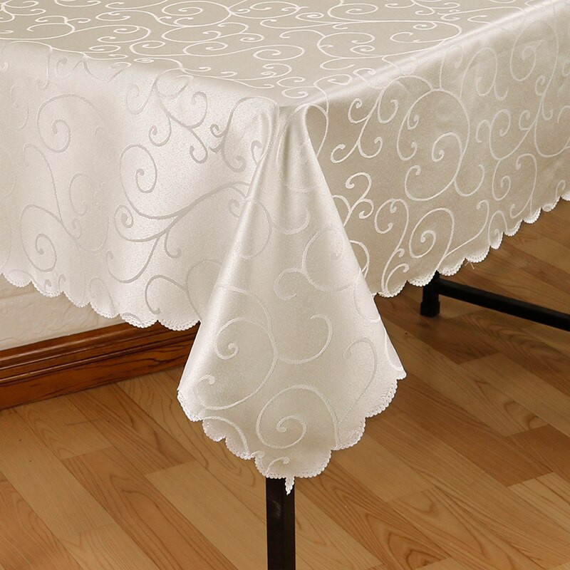 Vestuvių staltiesės užvalkalas Apvalus dekoravimas Banketas Viešbutis Show Vakarėlis Paprastas poliesterio žakardo staltiesė Didmeninė prekyba Nappe De Table