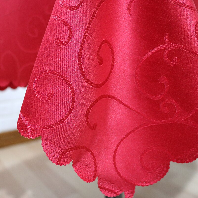 Vestuvių staltiesės užvalkalas Apvalus dekoravimas Banketas Viešbutis Show Vakarėlis Paprastas poliesterio žakardo staltiesė Didmeninė prekyba Nappe De Table