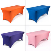 Elastický obdĺžnikový spandexový obrus, elegantný obrus na stôl s dĺžkou 1,2 m, 1,8 m