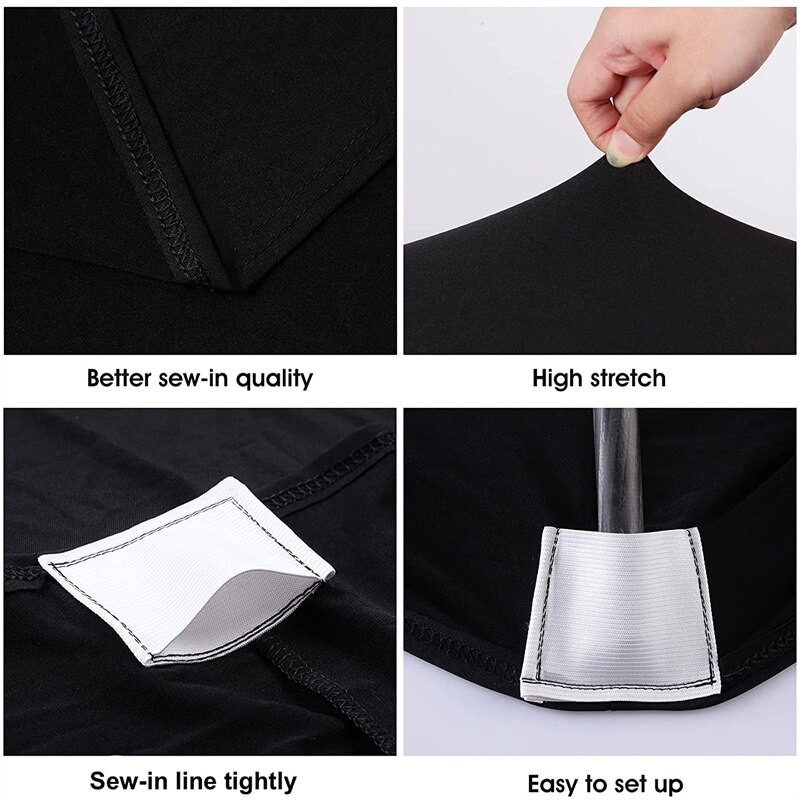 Elastický obdĺžnikový spandexový obrus, elegantný obrus na stôl s dĺžkou 1,2 m, 1,8 m