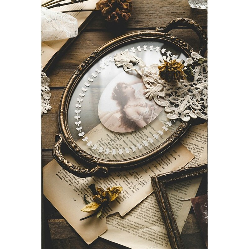 Retro američki rezbareni pladanj za aromaterapiju Ukrasi Okrugli stakleni francuski prozirni lagani pladanj za pohranjivanje luksuznog nakita