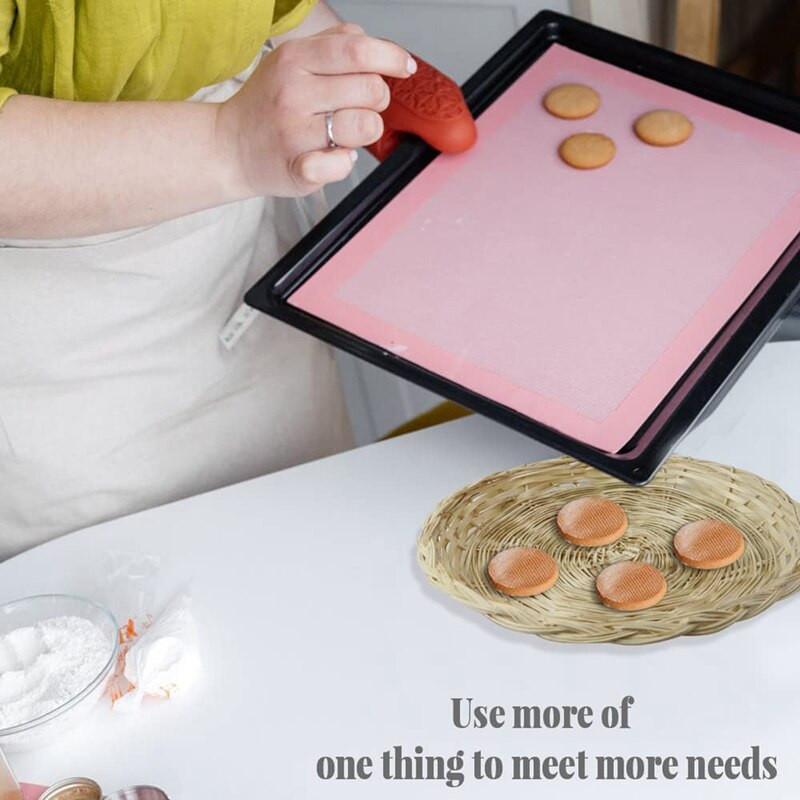 Suport pentru farfurii din hârtie din bambus - Suport pentru farfurii țesute rotund de 10 inch, suporturi reutilizabile pentru farfurii din hârtie pentru petrecerea de picnic