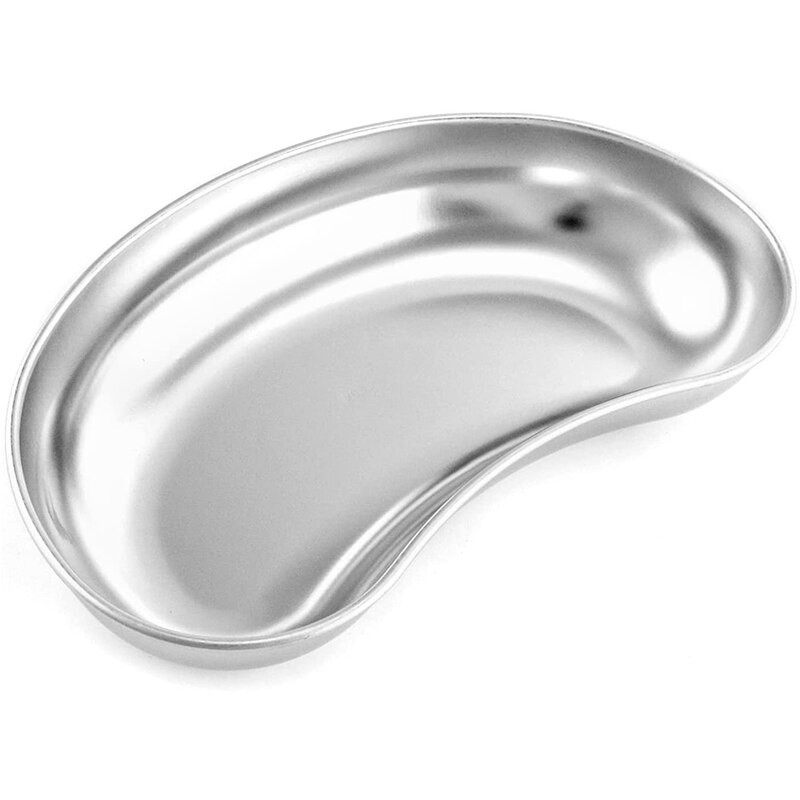 Miska na obličky, 3 ks (200 mm + 210 mm + 225 mm) z nehrdzavejúcej ocele 304 v tvare obličky, misky na laboratórne nástroje