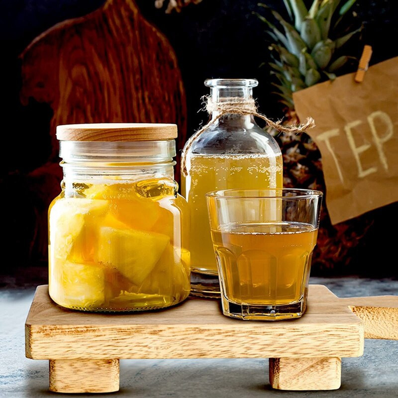 Pravokutno drveno postolje s ručkom, malo, za kupaonsku drvenu podlogu za sapun