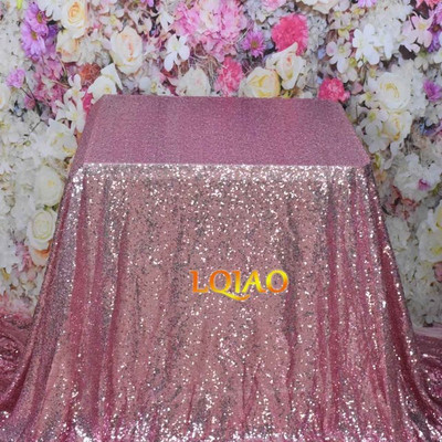 LQIAO Stolová sukňa s flitrami, obdĺžniková elastická stolová sukňa, obrus, trblietavý stôl, bytová dekorácia, obrus, svadobná párty