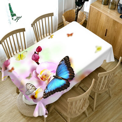 Meijuner 3D obrus do kuchyne, jedálenského stola, dekorácie pre domácich miláčikov, obdĺžnikový obrus na párty, dekorácie na Valentína