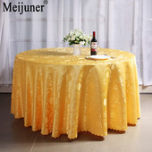 Meijuner New Hot Sale Jacquard Weave Peony Hotel Otthon Abrosz bankett Kerekasztal terítő