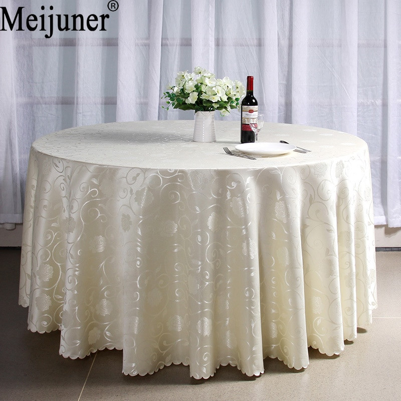 Meijuner New Hot Sale Jacquard Weave Peony Hotel Otthon Abrosz bankett Kerekasztal terítő