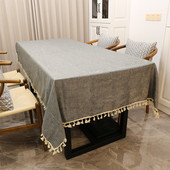 Pravokutni stolnjak imitacija lana sivi Kaki stol za vjenčanje Rođendanska navlaka Čipkani stolnjak Nordijski čaj Kava Uređenje doma