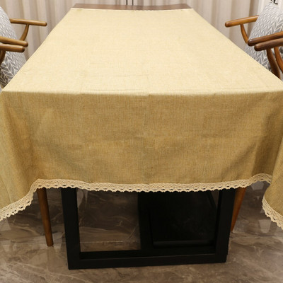 Pravokutni stolnjak imitacija lana sivi Kaki stol za vjenčanje Rođendanska navlaka Čipkani stolnjak Nordijski čaj Kava Uređenje doma