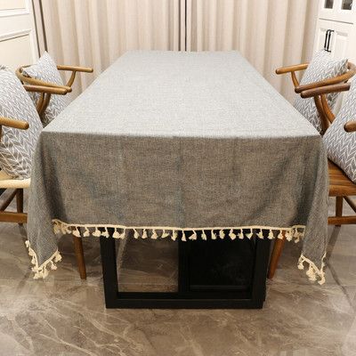 Pravokutni stolnjak imitacija lana sivi Kaki stol za vjenčanje Rođendanska navlaka Čipkani stolnjak Nordijski čaj Kava Uređenje doma