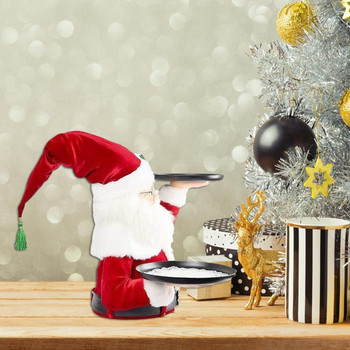 Χαριτωμένο χριστουγεννιάτικο σνακ ράφι Άγιος Βασίλης Θήκη επιδορπίου για χριστουγεννιάτικο δέντρο Δίσκος σερβιρίσματος φαγητού Στάση για cupcake Χριστουγεννιάτικη διακόσμηση τραπεζιού