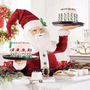 Χαριτωμένο χριστουγεννιάτικο σνακ ράφι Άγιος Βασίλης Θήκη επιδορπίου για χριστουγεννιάτικο δέντρο Δίσκος σερβιρίσματος φαγητού Στάση για cupcake Χριστουγεννιάτικη διακόσμηση τραπεζιού