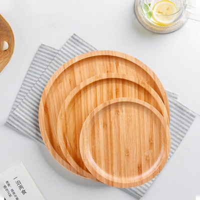 Тава Bamboo Home Hotel Bread Творчески кръгли тави за съхранение Кухненска организация за съхранение
