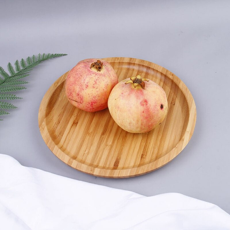 Tác Bamboo Home Hotel Chlieb Kreatívne okrúhle úložné tácky Kuchynská organizácia úložného priestoru