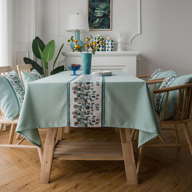GIANTEX Dekoratív terítő Abrosz Négyszögletű terítők Étkezőasztal huzat Obrus Tafelkleed kandalló mesa nappe U2099
