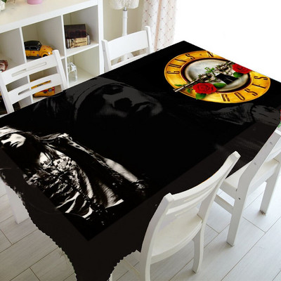 Punk Guns N Roses Logo Obrus na stôl na párty Dekorácie do domácnosti Hard Rock Hudba Obrus Obdĺžnikový Štvorcový Obrusy Vodotesný