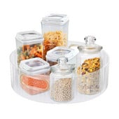 Cutie de depozitare cu placă turnantă Organizator de condimente pentru bucătărie Organizator multifuncțional rotativ complet pentru bucătărie, baie, cămară frigider